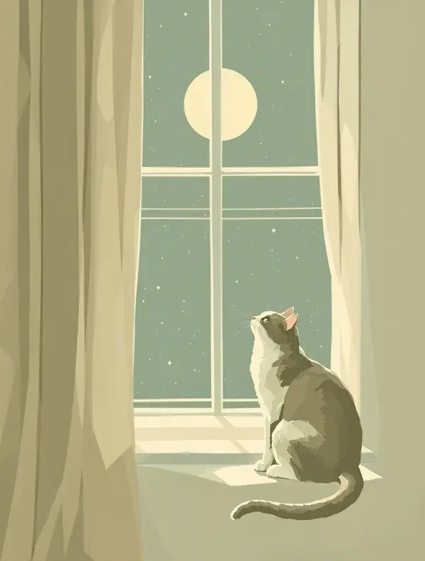 月光与猫 - 夜晚随笔 - 花都影视